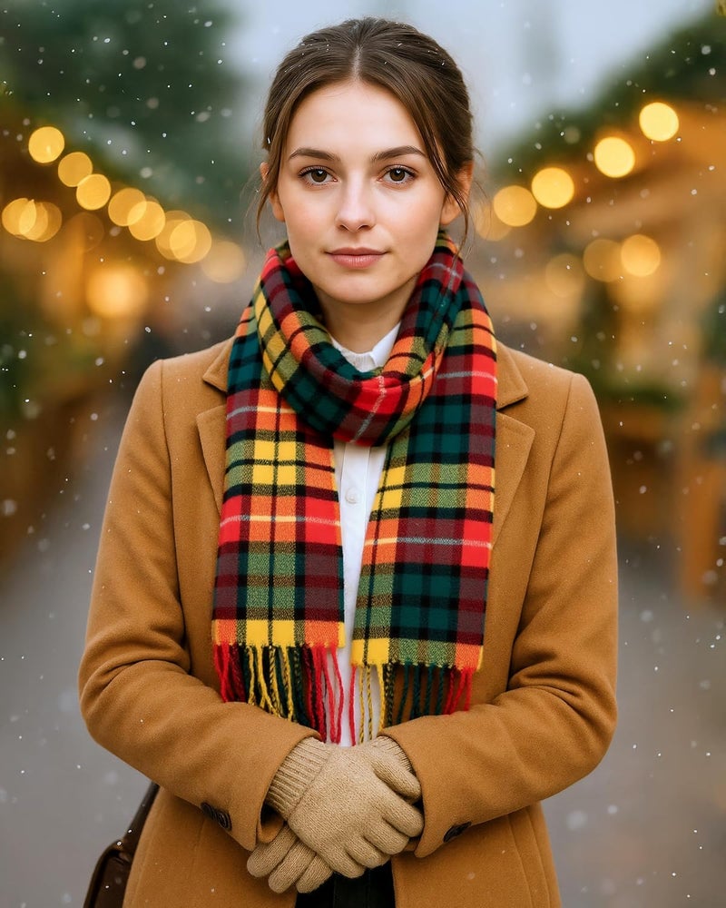 Achillea Cashmere Feel Tartan Plaid Scarf - Classic Winter Scarf for Men & Women, Scottish Heritage Holiday Gift - Image 3